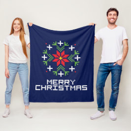 Kerstmis patroon 6 fleece deken