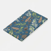 Kerstmis patroon, dennen sneeuw 9 post-it® notes (Schuin)