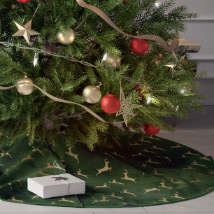 Kerstmis - Patroon Groen goud Kerstboom Rok