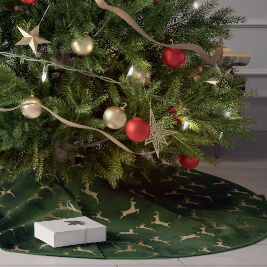 Kerstmis - Patroon Groen goud Kerstboom Rok
