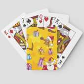 Kerstmis patroon met cadeaus en sterren pokerkaarten (Achterkant)