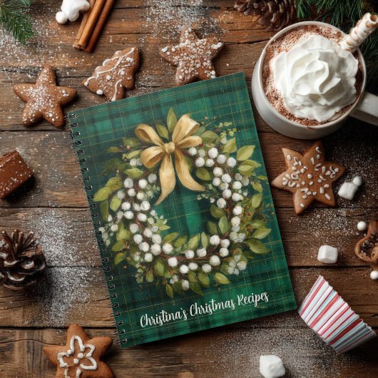 Kerstmis patroon recept notitieboek