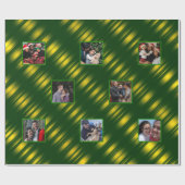 Kerstmis - Patroongoud en groene 8 foto's Cadeaupapier (Vlak)