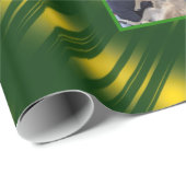 Kerstmis - Patroongoud en groene 8 foto's Cadeaupapier (Rol Hoek)