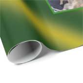 Kerstmis - Patroongoud en groene 8 foto's Cadeaupapier (Rol Hoek)