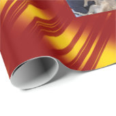 Kerstmis - Patroongoud & rode 8 foto's Cadeaupapier (Rol Hoek)