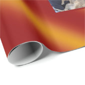 Kerstmis - Patroongoud & rode 8 foto's Cadeaupapier (Rol Hoek)