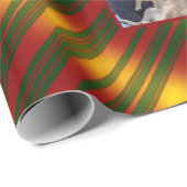 Kerstmis - Patroongoud & rode en groene 8 foto's Cadeaupapier (Rol Hoek)