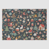 Kerstmis 🎄 Patroonontwerp op weefselpapier Tissuepapier (Voorkant)