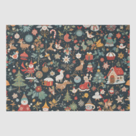 Kerstmis 🎄 Patroonontwerp op weefselpapier Tissuepapier