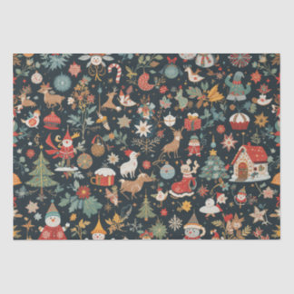 Kerstmis 🎄 Patroonontwerp op weefselpapier Tissuepapier