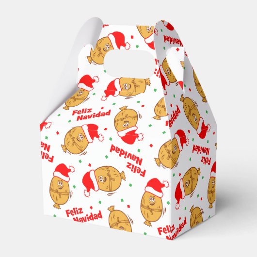 Kerstmis Pattern Bedankdoosjes (Achterkant)