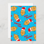 Kerstmis Pattern Feestdagenkaart (Voorkant / Achterkant)