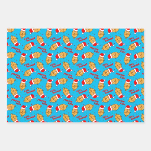 Kerstmis Pattern Inpakpapier Vel (Voorkant 2)