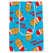 Kerstmis Pattern Medium Cadeauzakje (Achterkant)