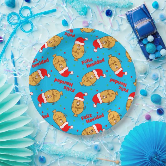 Kerstmis Pattern Papieren Bordje (Feest)