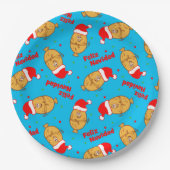 Kerstmis Pattern Papieren Bordje (Voorkant)