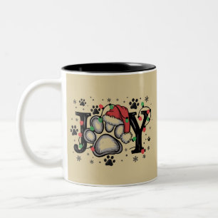 Kerstmis Paw Joy Cadeau-ideeën Hond Moeder Grappig Tweekleurige Koffiemok