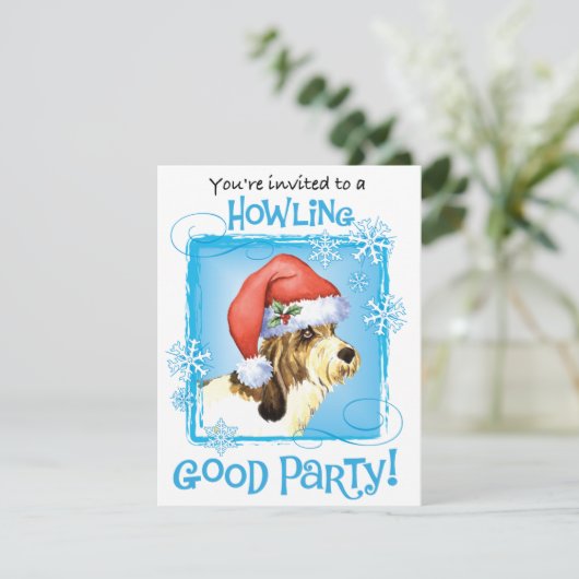 Kerstmis PBGV Feestdagenkaart (Staand voorkant)