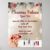 Kerstmis Pedicure Speciale Aanbieding Poster (Voorkant)