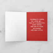 Kerstmis, Peetdochter. De omhelzingenPuppy van de Feestdagen Kaart (Binnen)