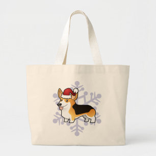 Kerstmis Pembroke Welsh Corgi Grote Tote Bag
