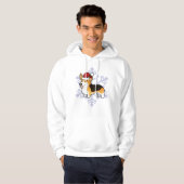 Kerstmis Pembroke Welsh Corgi Hoodie (Voorkant volledig)