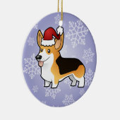 Kerstmis Pembroke Welsh Corgi Keramisch Ornament (Rechts)