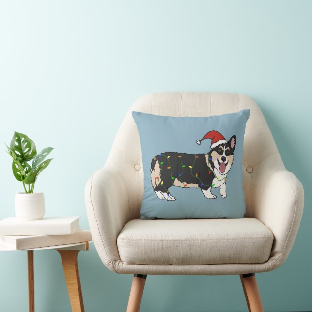 Kerstmis Pembroke Welsh Corgi Kussen (Stoel)