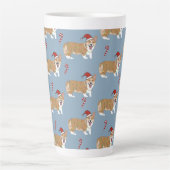 Kerstmis Pembroke Welsh Corgi Latte Mok (Voorkant)