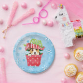 Kerstmis Pembroke Welsh Corgi Papieren Bordje (Feest)