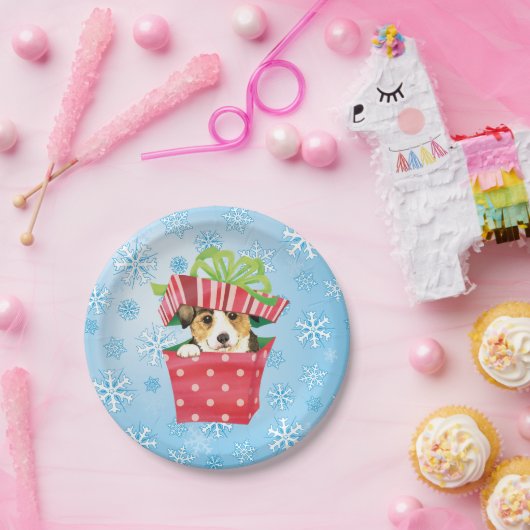 Kerstmis Pembroke Welsh Corgi Papieren Bordje (Feest)