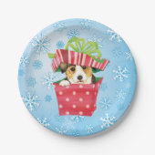 Kerstmis Pembroke Welsh Corgi Papieren Bordje (Voorkant)