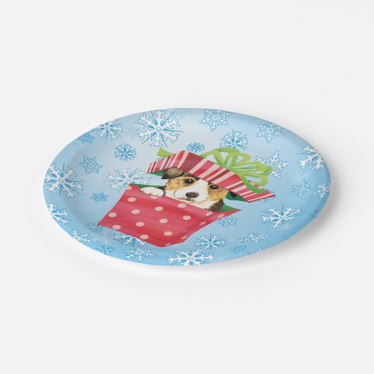 Kerstmis Pembroke Welsh Corgi Papieren Bordje (Gekanteld)
