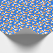 Kerstmis Pembroke Welsh Corgi Puppy Pattern Cadeaupapier (Hoek)