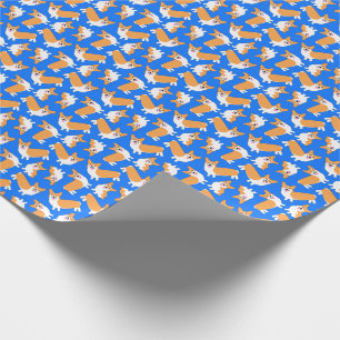 Kerstmis Pembroke Welsh Corgi Puppy Pattern Cadeaupapier