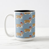 Kerstmis Pembroke Welsh Corgi Tweekleurige Koffiemok (Links)