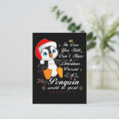 Kerstmis Penguin Gift kerstmis Penguin Briefkaart (Staand voorkant)