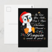 Kerstmis Penguin Gift kerstmis Penguin Briefkaart (Voorkant / Achterkant)