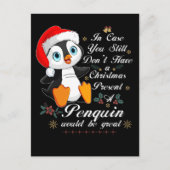 Kerstmis Penguin Gift kerstmis Penguin Briefkaart (Voorkant)