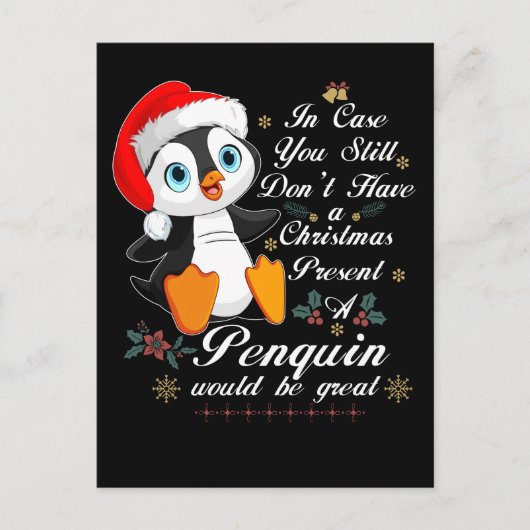 Kerstmis Penguin Gift kerstmis Penguin Briefkaart (Voorkant)