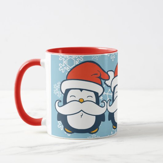 Kerstmis Penguin Mustache Trend Mok (Links)