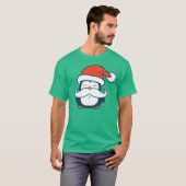 Kerstmis Penguin Mustache Trend T-shirt (Voorkant volledig)