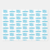 Kerstmis Penguin Snowflakes Whimsical Inpakpapier Vel (Voorkant 3)