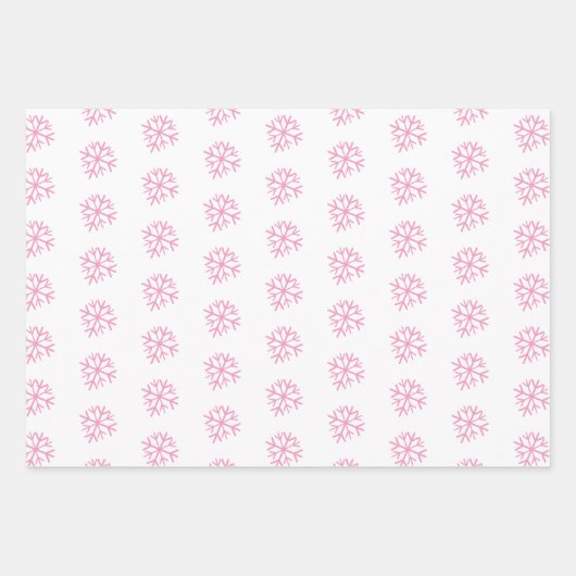 Kerstmis Penguin Snowflakes Whimsical Inpakpapier Vel (Voorkant 3)