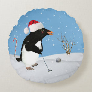 Kerstmis, Penguin-spelgolf Rond Kussen