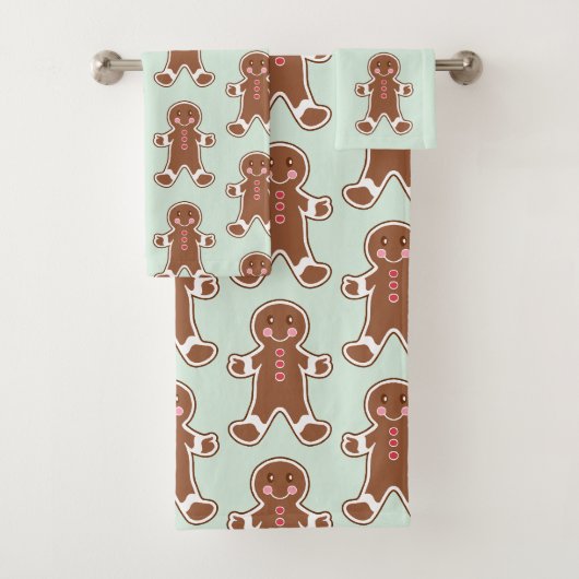 Kerstmis Peperkoek Badhanddoeken Set Cadeau Bad Handdoek (Insitu)
