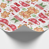 Kerstmis/peperkoek Cadeaupapier (Hoek)