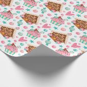 Kerstmis peperkoek en cupcakes cadeaupapier (Hoek)