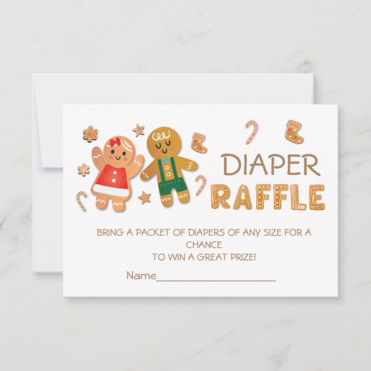 Kerstmis peperkoek koekjesluier Raffle Kaart (Voorkant)